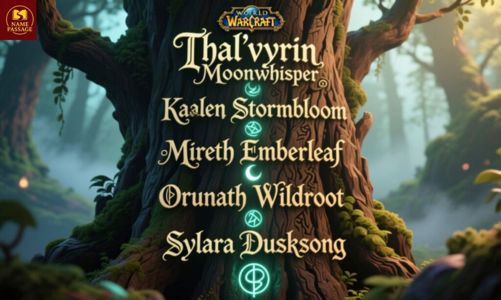 Druid Names for World of Warcraft